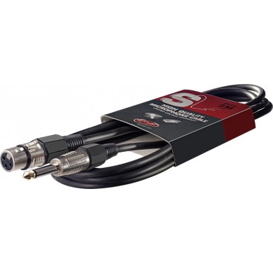 Microphone cable XLR /Jack, 3 m, Stagg SMC3XP