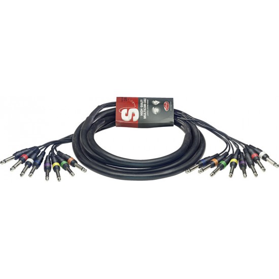 Multicore 3m kabelis 8Plug-8Plug Stagg SML3/8P8P E