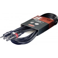 Y-Kabelis, mini stereo jack/m - 2x jack/m, 3m Stagg SYC3/MPSB2P E