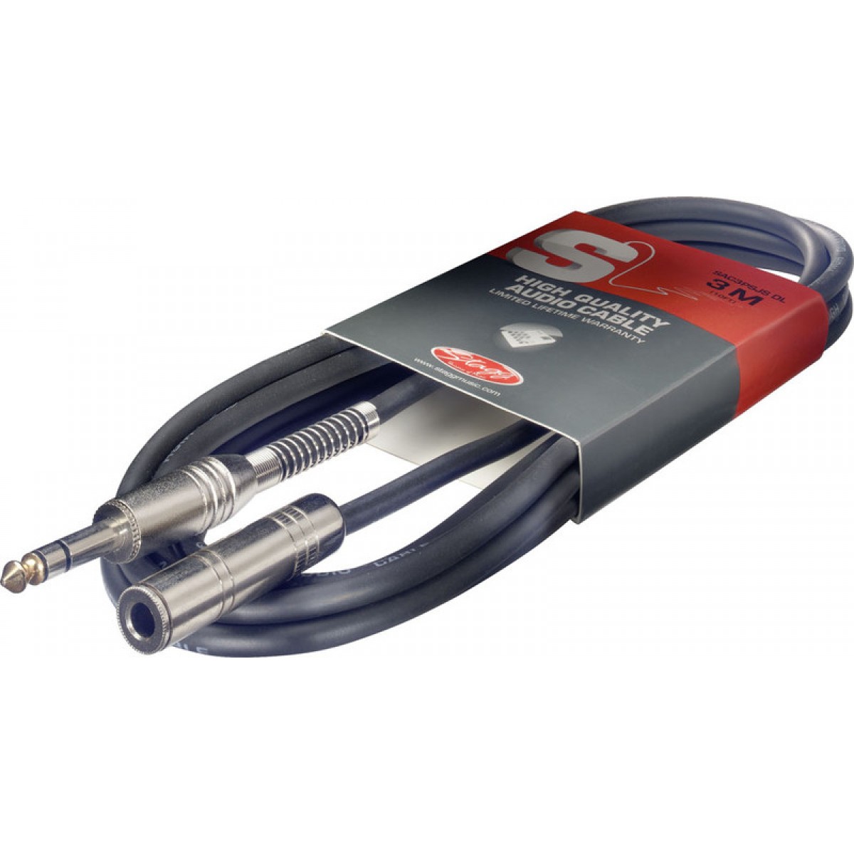 Vads stereo Stagg SAC3PSJS DL, 3m, st.jack(m) / st.jack(f)