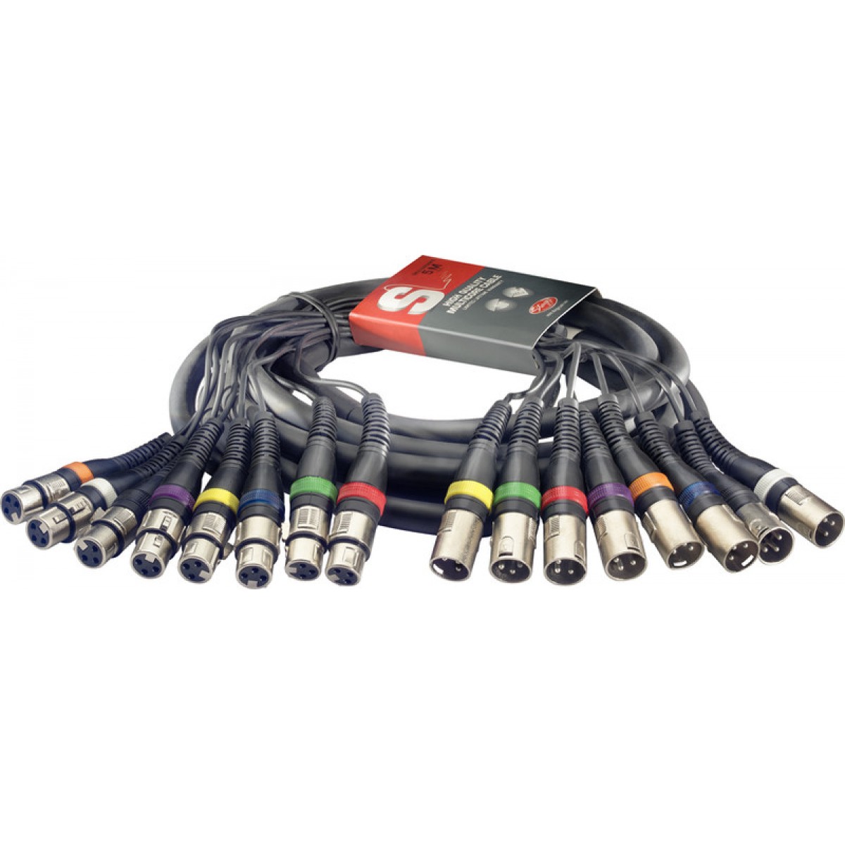 Kabelis 5m Multicore 8XLRf-8XLRm Stagg SML5/8XF8XM E