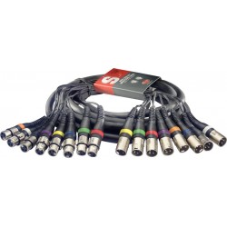 Kabelis 5m Multicore 8XLRf-8XLRm Stagg SML5/8XF8XM E