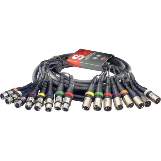Kabelis 5m Multicore 8XLRf-8XLRm Stagg SML5/8XF8XM E