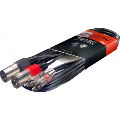 Kabelis TWIN STC3CMXM Stagg