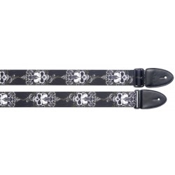 Ģitāras siksna Stagg STE BLACK SKULL