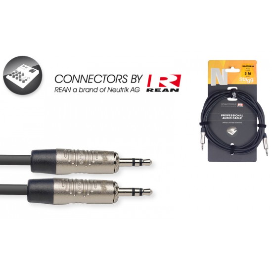Cable mini jack/m - mini jack/m Stagg NAC3MPSR