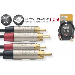 Twin vads  REAN  RCA/RCA, 1 m , Stagg NTC1CR