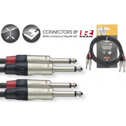Twin vads REAN Jack / Jack, 6 m, Stagg NTC6PR