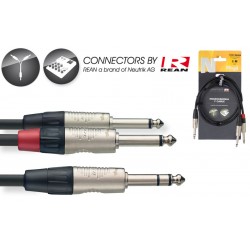 Y Vads REAN Jack / Jack, 1 m, Stagg NYC1/PS2PR