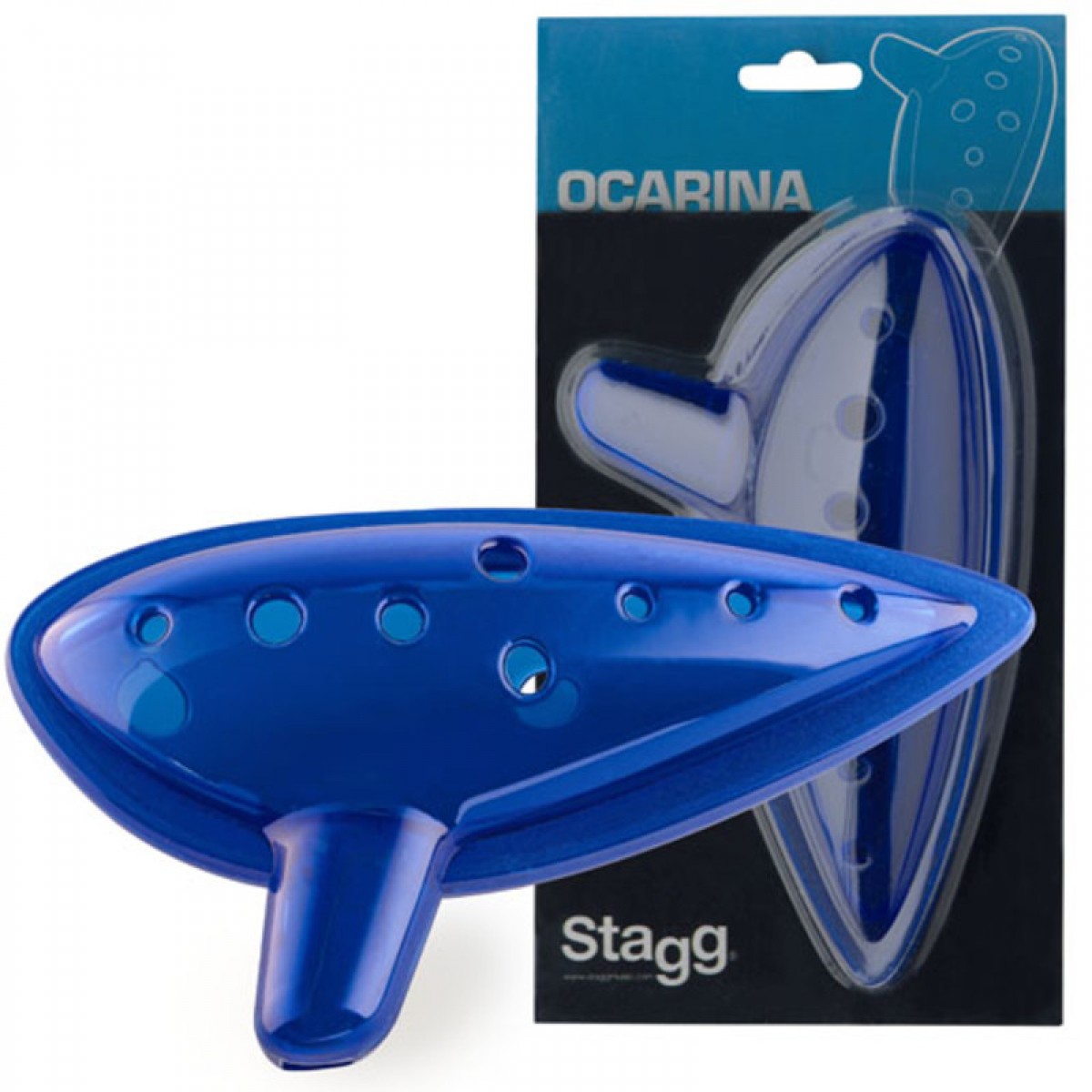 Okarina 14cm 8 caurumiņu svilpe OCA-PL BL Stagg