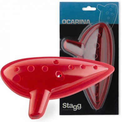 Okarina 14cm 8 caurumiņu svilpe OCA-PL RD Stagg