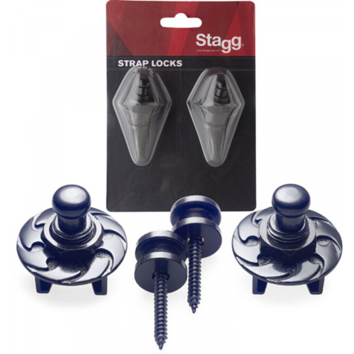 Ģitāras siksnas turētājs SSL1 BK Strap&Lock Stagg