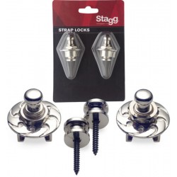 Ģitāras siksnas turētājs SSL1 CR Strap&Lock Stagg