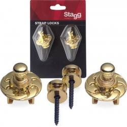 Ģitāras siksnas turētājs SSL1 GD Strap&Lock Stagg
