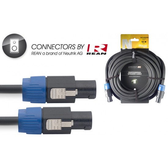 Skandu speakon vads 10m, 4x2.5mm2 REAN SPK/SPK, Stagg NSP10SS25CR