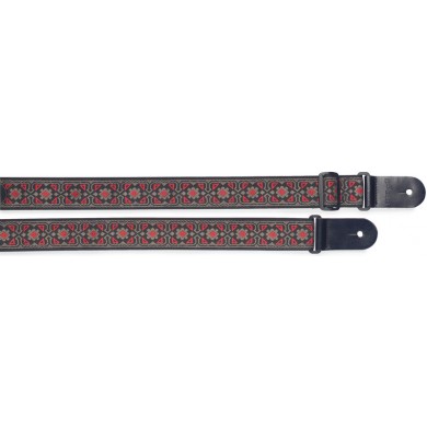 Guitar strap Stagg SWO-FLO RED