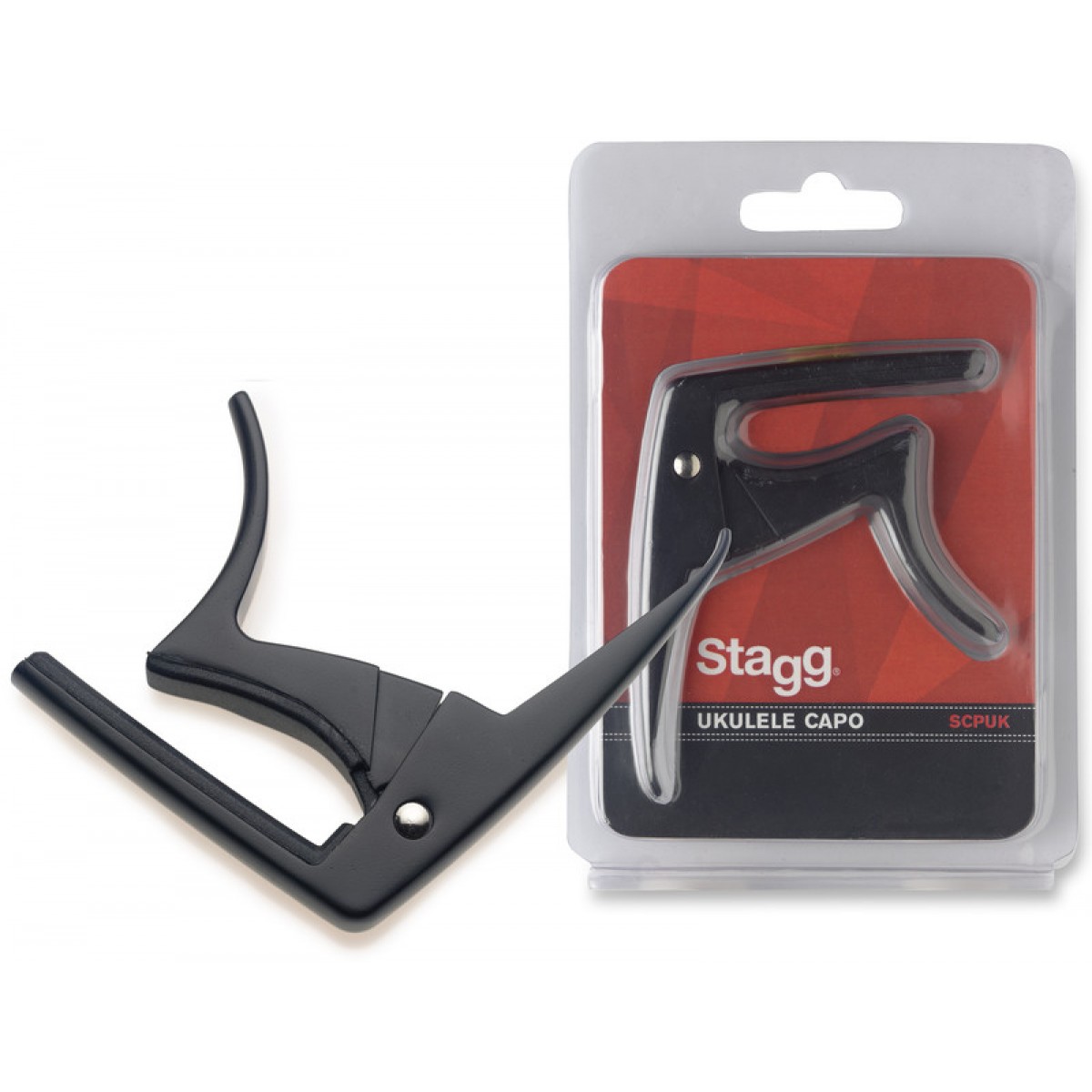 Ukeleles kapodasters Stagg SCPUK BK