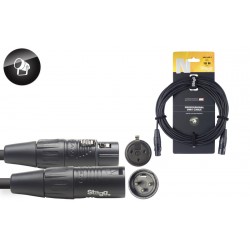 DMX kabelis, XLR/m-XLR/f (3 pins), 10 m (33"), NDX10R-3 N sērija Stagg REAN connectors