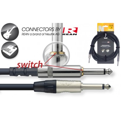 Instrument cable jack-jack 3m Stagg NGC3SWR
