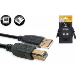 Kabelis 2.0 USB- A uz USB-B, 3m Stagg NCC3UAUB