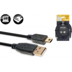 Kabelis 2.0 USB-A uz Mini USB-A, 5m Stagg NCC5UAUNA