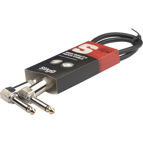 Patch Cable jack 90°/ jack 90°, 60 cm, Stagg SPC060L DL