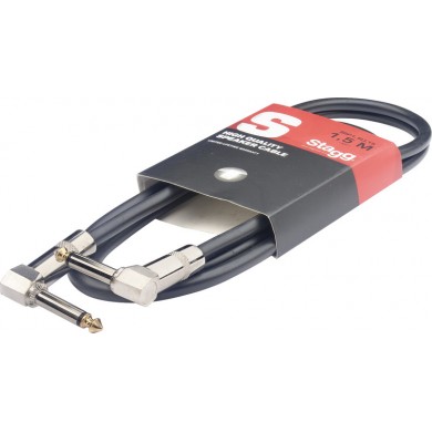 Skandu speakon vads 1,5 m, jack 90°/ jack  90° (m/m, L-shaped), Stagg SSP1,5LL15