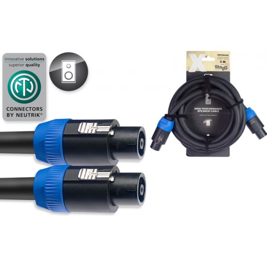 Skandu speakon vads 10m, 8x2.5mm2 NEUTRIK SpeakON / SpeakON, Stagg XSP3SS25D