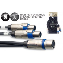 Skandu speakon vads 1m, 4x2.5mm2 Splitter, NEUTRIK SpeakON / SpeakON, Stagg XYC1-SM2SF25C