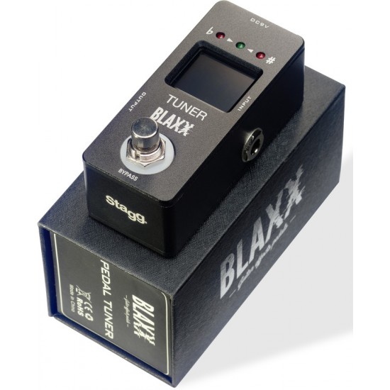 BLAXX auto-chromatic tuner pedal for guitar, bass and other music instruments BX-TUNER