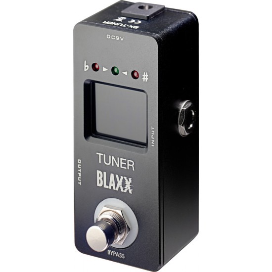 BLAXX auto-chromatic tuner pedal for guitar, bass and other music instruments BX-TUNER