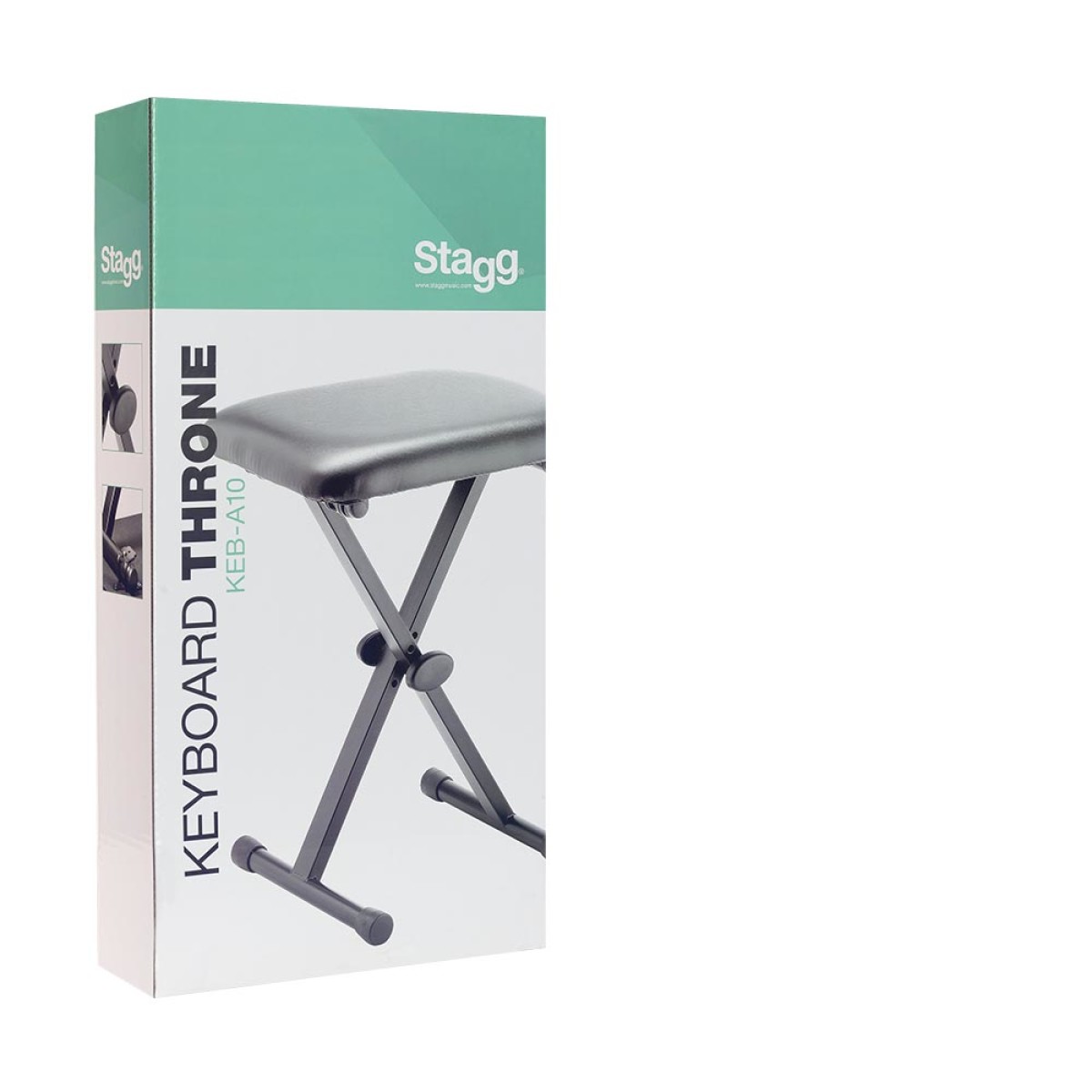 Sintezatora krēsls 3 pozīcijās 49, 51, 53 cm KEB-A10 Stagg saliekamais klavierēm / sintezatoram