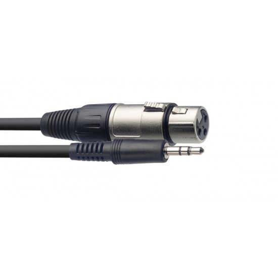 Audio cable, XLR/mini jack (f/m), 1 m (3') Stagg SAC1MPSBXF