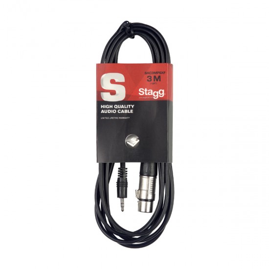 Audio cable, XLR/mini jack (f/m), 1 m (3') Stagg SAC1MPSBXF