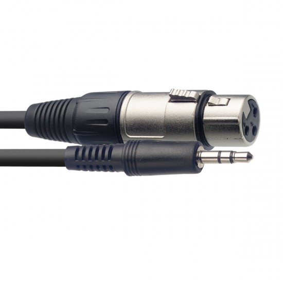 Audio cable, XLR/mini jack (f/m), 3 m (10') Stagg SAC3MPSBXF