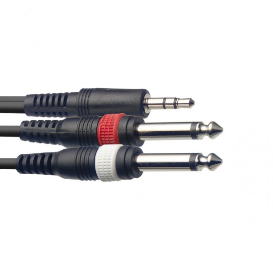 Y cable, mini jack/jack (1m/2m), 2 m (6') Stagg SYC2/MPSB2P E