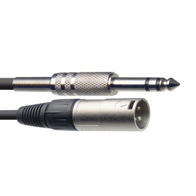 Audio cable, XLR/jack (m/m), 3 m (10'), symmetric Stagg SAC3PSXM DL