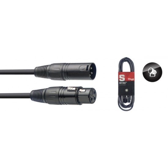DMX kabelis, XLR/m - XLR/f, 10 m (33') SDX10-3 Stagg 
