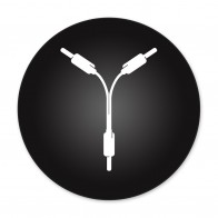 Y-cable, mini jack/RCA (m/m), 1.5 m (5'), black, Deluxe Stagg NYC1.5/MPS2CMR