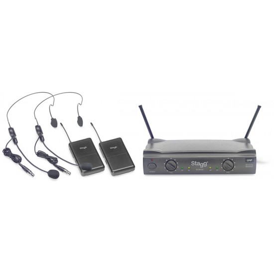 UHF true diversity 2-channel headset wireless system Stagg SUW 50 HH EG EU (b-stock)