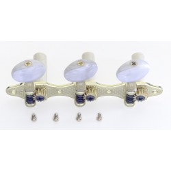 Stīgu novilcēji spriegotāji for classical guitar, gold finish, white buttons Stagg SP-MHCL-DLX