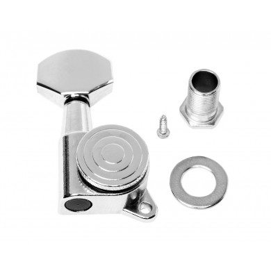 Deluxe machine heads 6 x 1, with locking system, for electric guitar, chrome finish Stagg SP-MHEL-DX6X1CH