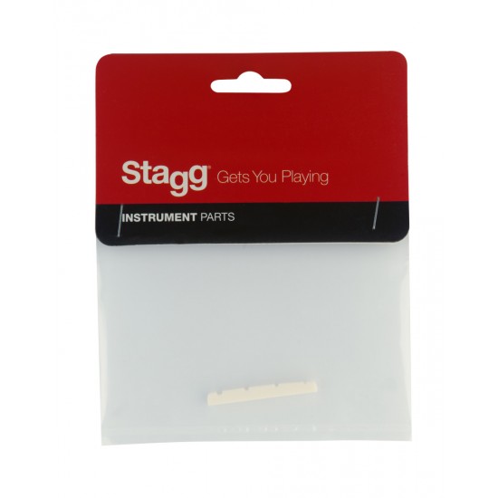 Basģitāras augšējais slieksnītis 42x4x5mm kauls SP-NTBS-BONE Stagg 