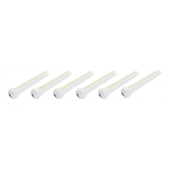 Bridge pins for acoustic guitar, plastic, aged white finish Stagg SP-PIWS-WH
