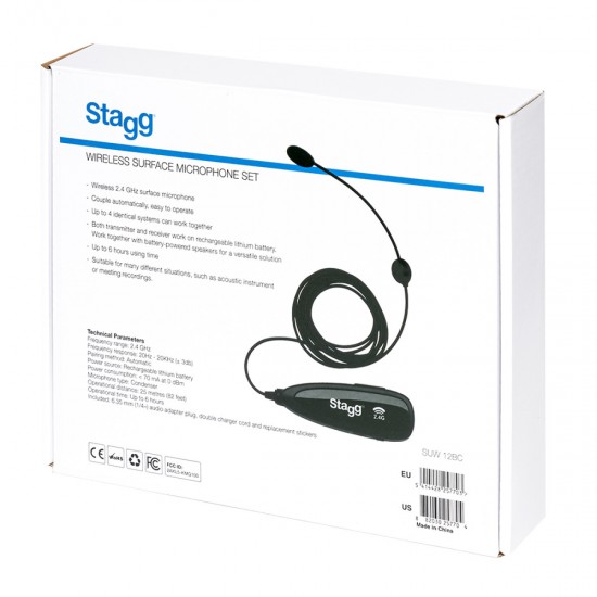 Wireless surface microphone set (with transmitter and receiver) Stagg SUW 12BC