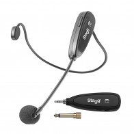 2.4 GHZ wireless headset microphone set (with transmitter and receiver) Stagg SUW 12H-BK