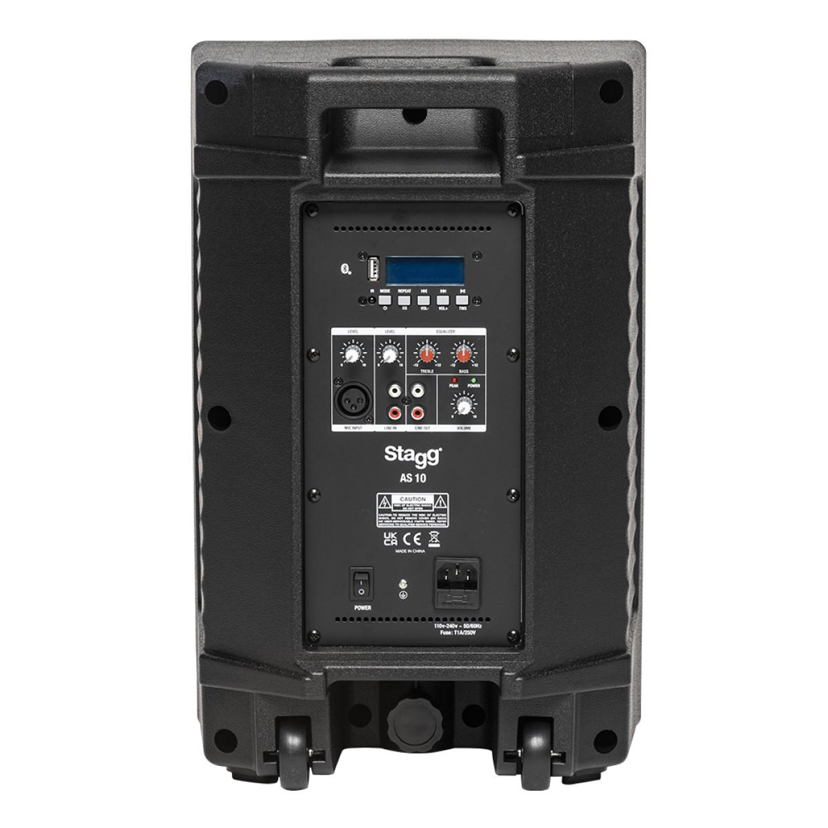 Aktīvais skaļrunis 10", 125W AS10 EU Stagg D klase, Bluetooth TWS stereo