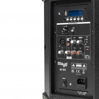 Aktīvais skaļrunis ar akumulatoru Stagg AS10B EU, 10", Bluetooth, UHF mic, 125 watts