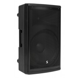 Aktīvais skaļrunis ar akumulatoru 15", 2 UHF mikrofoni, 200 W  AS15B EU Stagg  AB klase, Bluetooth TWS stereo