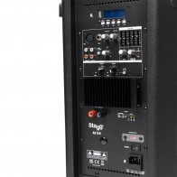 Aktīvais skaļrunis ar akumulatoru 15", 2 UHF mikrofoni, 200 W AS15B EU Stagg AB klase, Bluetooth TWS stereo